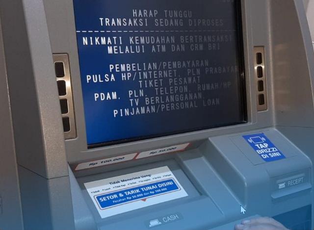 Cara Setor Tunai di ATM BRI