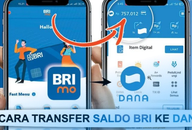 Cara TF BRI ke DANA Cepat dan Aman 1 Cara TF BRI ke DANA